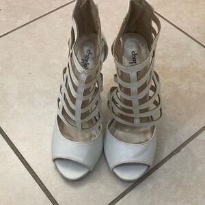 Charlotte Russe White Strappy Heels
